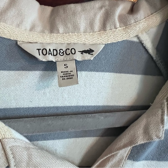 Toad & Co Women’s Yerba Rugby Dress in Blue/Gray and White Stripe size Small - Picture 5 of 8